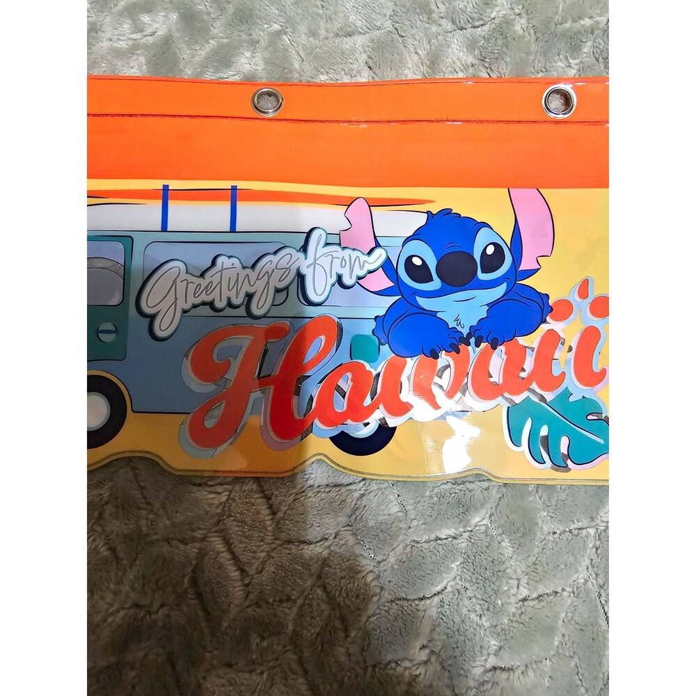 Disney Stitch Aloha Greetings From Hawaii Small Zip Pouch Cosmetic Pencil Bag
